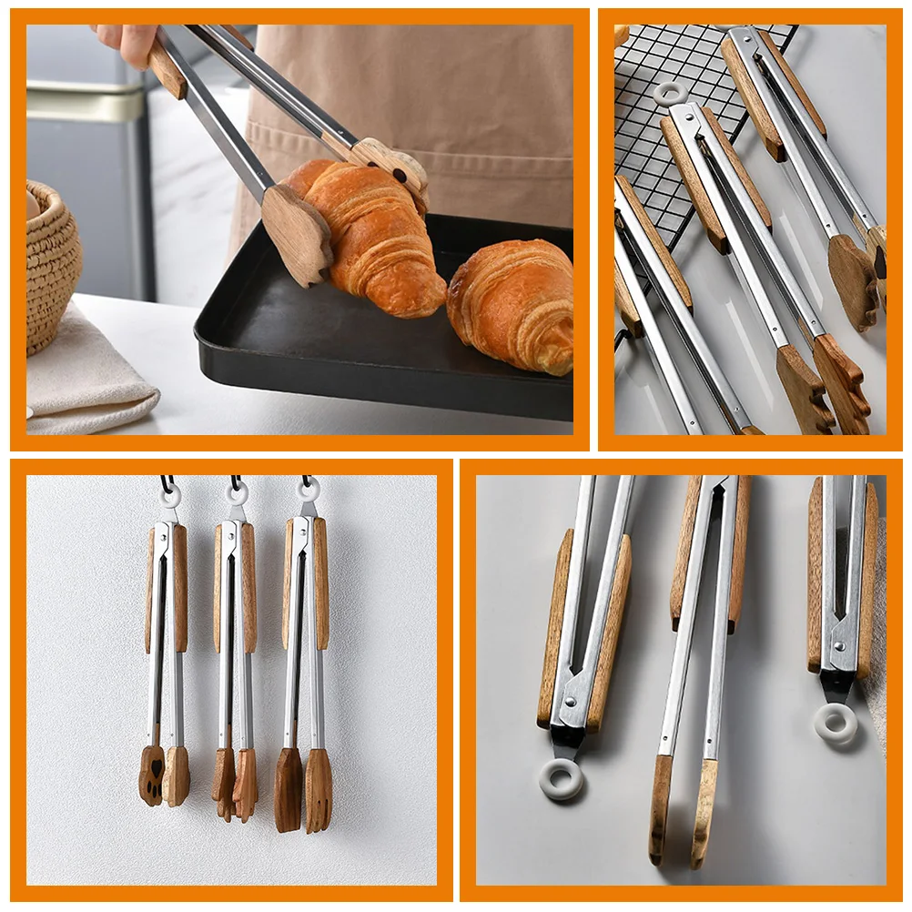 

Ergonomic Food Serving Tongs Stainless Steel Kitchen Tong Buffet Dessert Tongs Bbq Steak Salad Spaghetti Bakery Utensils