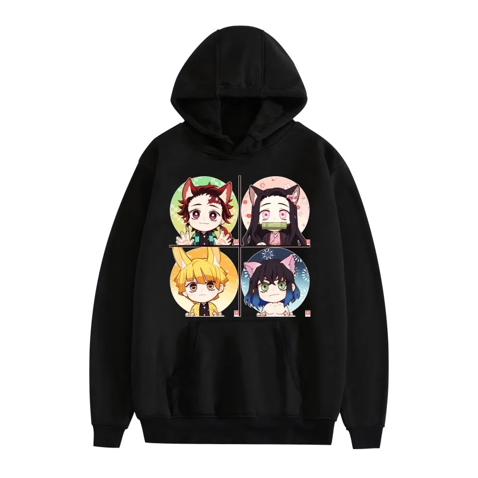 Demon Slayer Character Impressions Women's Clothing Fashion Sports Street Clothing Leisure Anime Hoodies