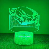 Play Soccer Night Light 7 Color Changing USB 3D LED Table Lamp Bedroom Decoration Sleep Nightlight for Kids Boys Birthday Gift