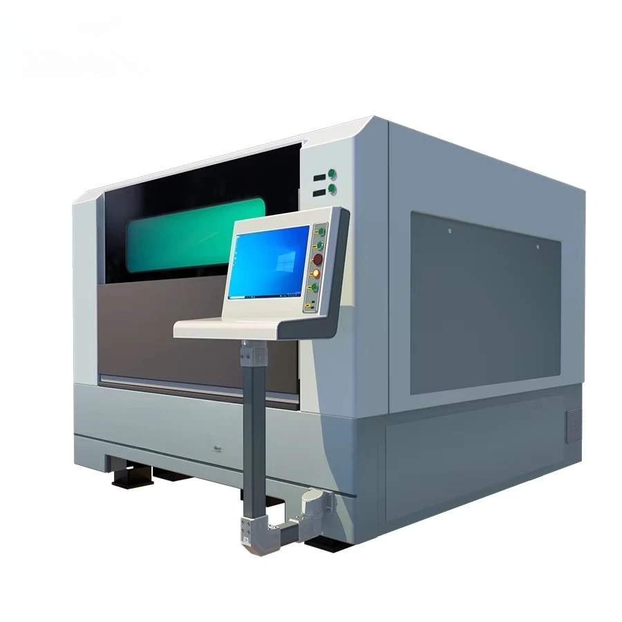 Compact 1390 Enclosed CNC Fiber Cutting Machine 1300x900mm 1500W-6000W Power