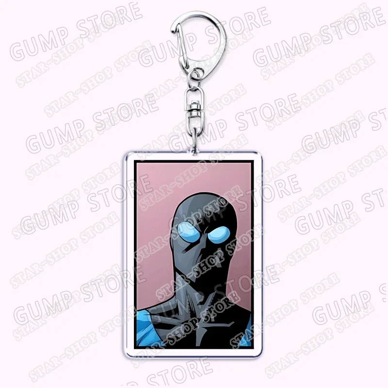 Hot Adult Animated Superhero Characters Keychains for Women Accessories Bag Acrylic Pendant Key Chain Keyrings Jewelry Fans Gift