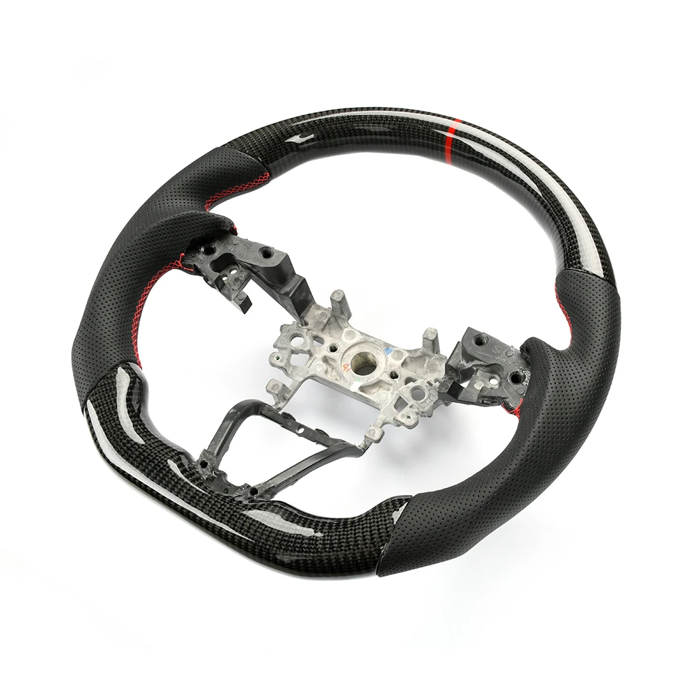 Custom Made 10 Generation Leather Carbon Fiber Sports Steering Wheel for Accord