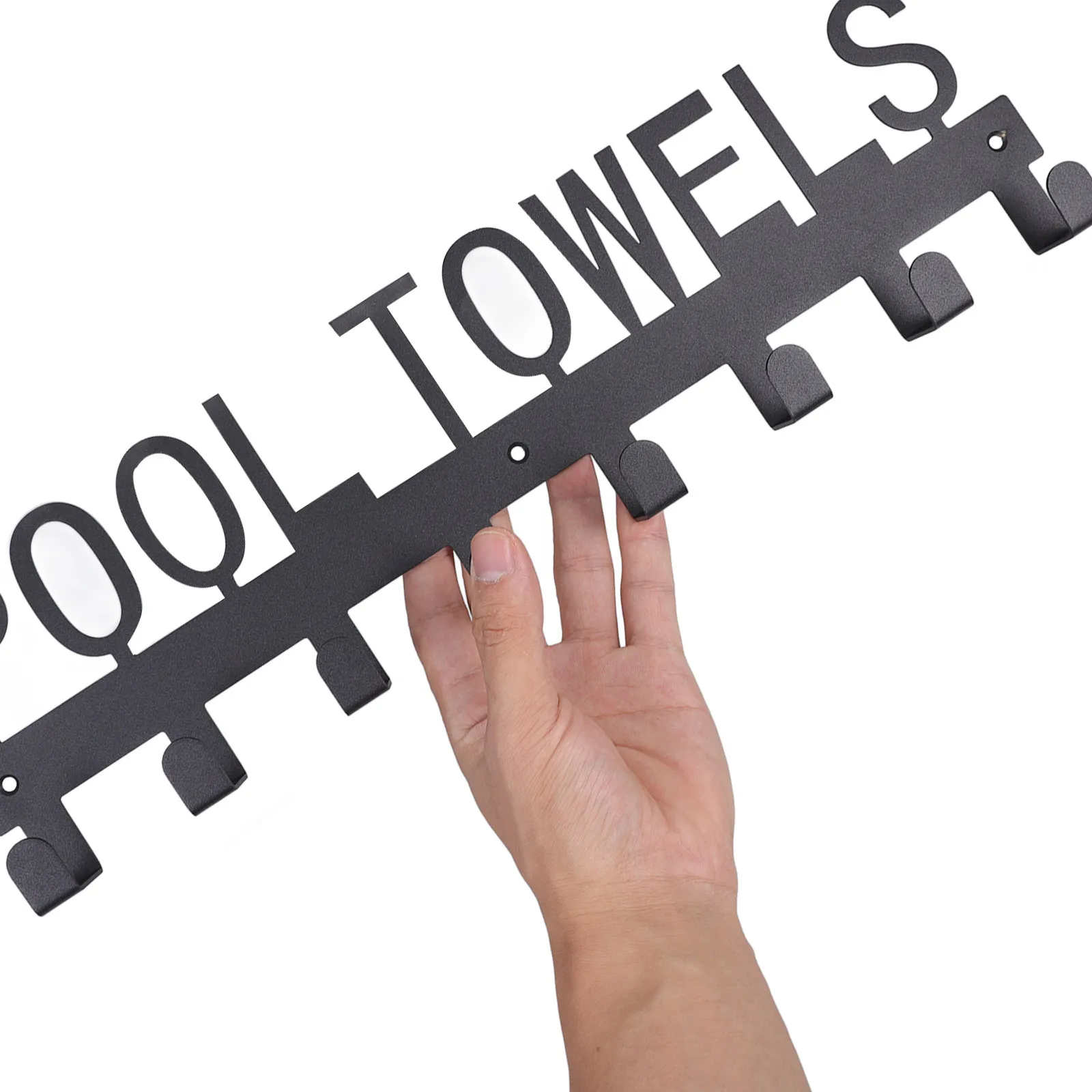 Punch-Free Towel Rack Iron Material Clothes Hooks Creative Nail-Free Hanger for Towels Bathrobes Hats Household Coat Rack Spa