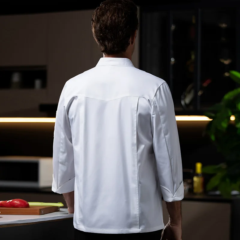 Uniforme de Chef de Restaurant occidental, tenue d'automne et d'hiver, restauration, hôtel, cantine, boulanger, magasin de gâteaux, vêtements de travail à manches longues