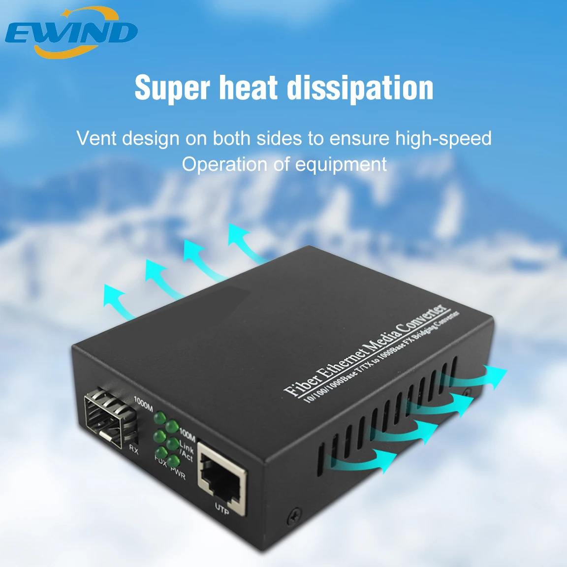 EWIND Gigabit SFP Fiber to Rj45 Media Converter 1000Mbps SFP Fiber Optic Switch with SFP Module Compatible CISCO/Mikrotik/HUAWEI