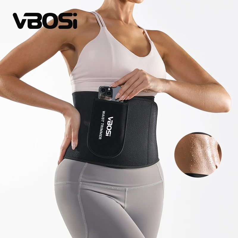Silberionen-Bauchgürtel mit Handytasche, Übung, Schweiß, Taillentrainer – Kompressions-Trimmer-Shapewear für Männer und Frauen