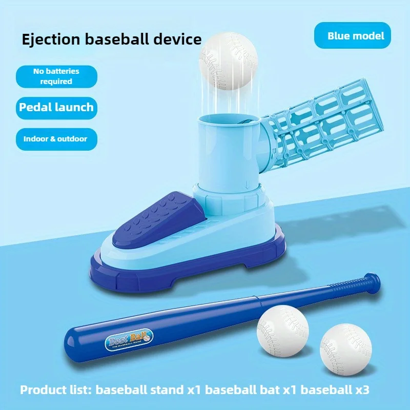 Brinquedo lançador de beisebol automático para crianças, brinquedo esportivo interativo para pais e filhos, jogos divertidos para família interna/externa