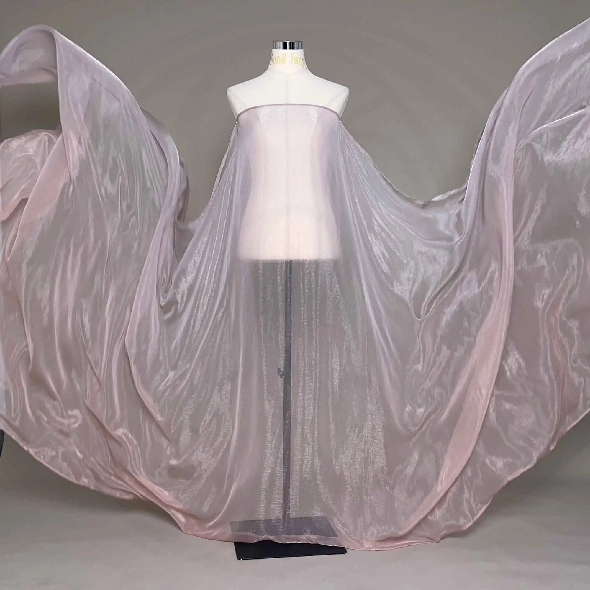 Don&Judy Mauve White Ombré Tulle Maxi Dress with Open Back and Dramatic Flowing Train Maternity or Non-maternity Photoshoot