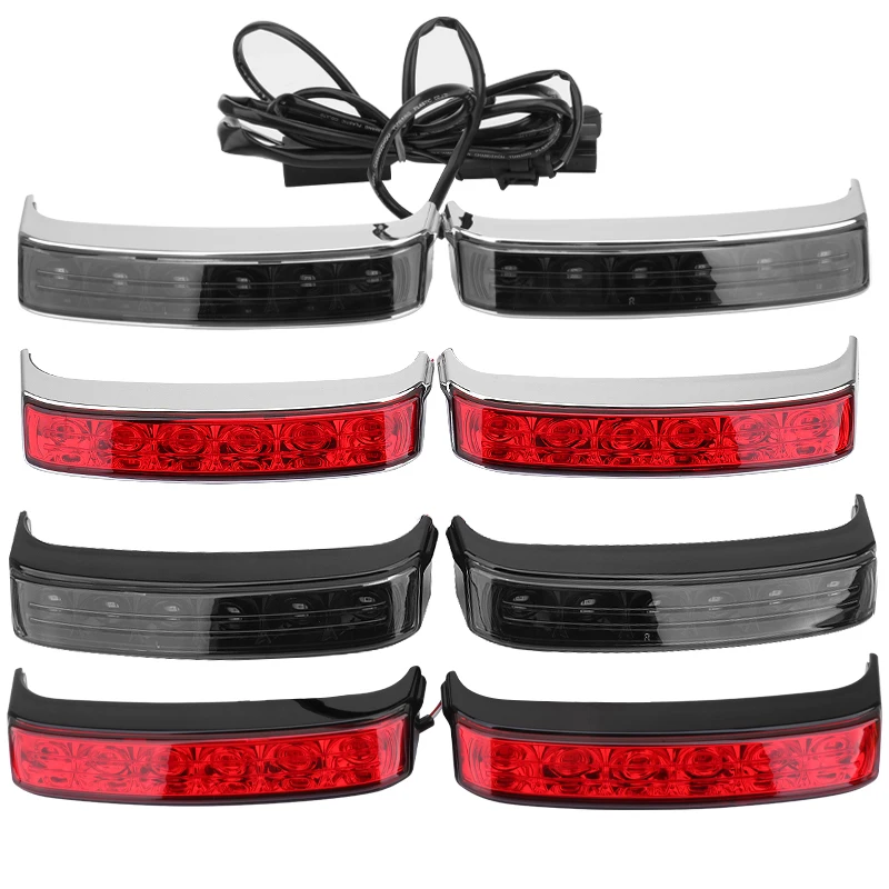 Motorcycle LED Saddlebag Brake Running Luggage Turn Signal Lights Brake Tail Light Lamp For Harley Touring Electra Street Glide