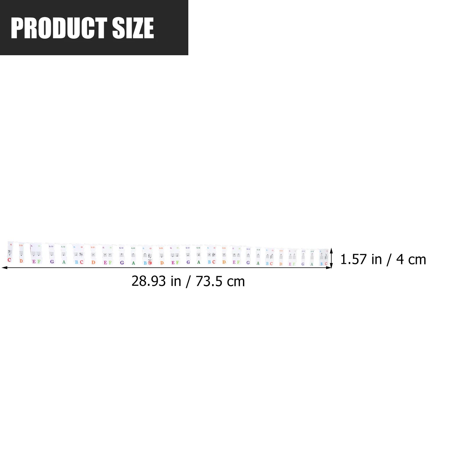 

Key Strip Non-Sticking Removable Durable Smooth Surface Anti-Sweat Wear-Resistant Piano Learning Accessory For Beginners