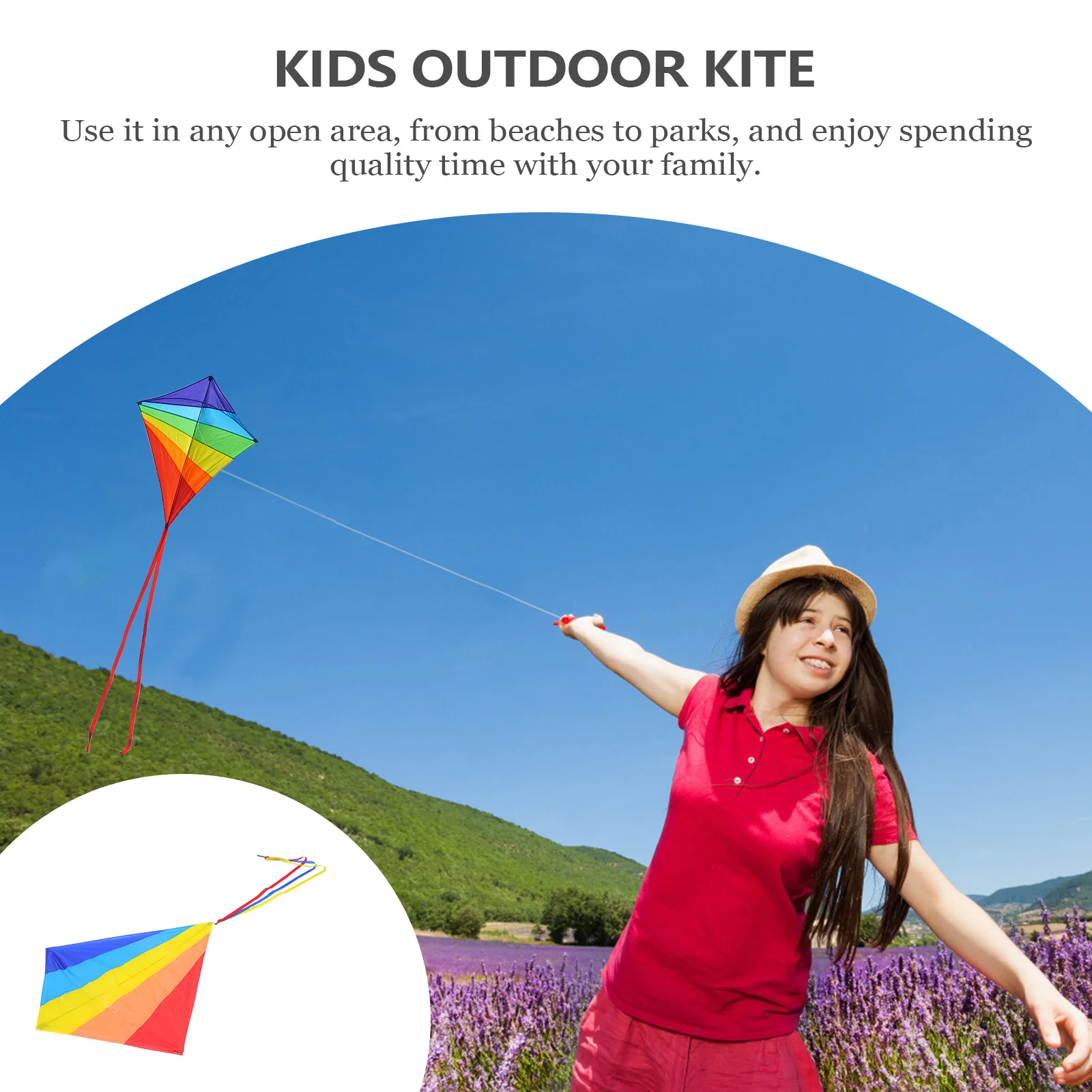 

Rainbow Colorful Long Tail Shaped Kite Kids Outdoor Easy to Fly Kite Fun and Stable Flying Gift Kids Kites Toy