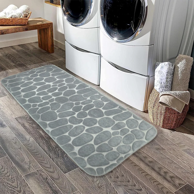 Alfombrilla de baño absorbente y lavable, alfombrilla antideslizante gruesa, suave y cómoda para ducha