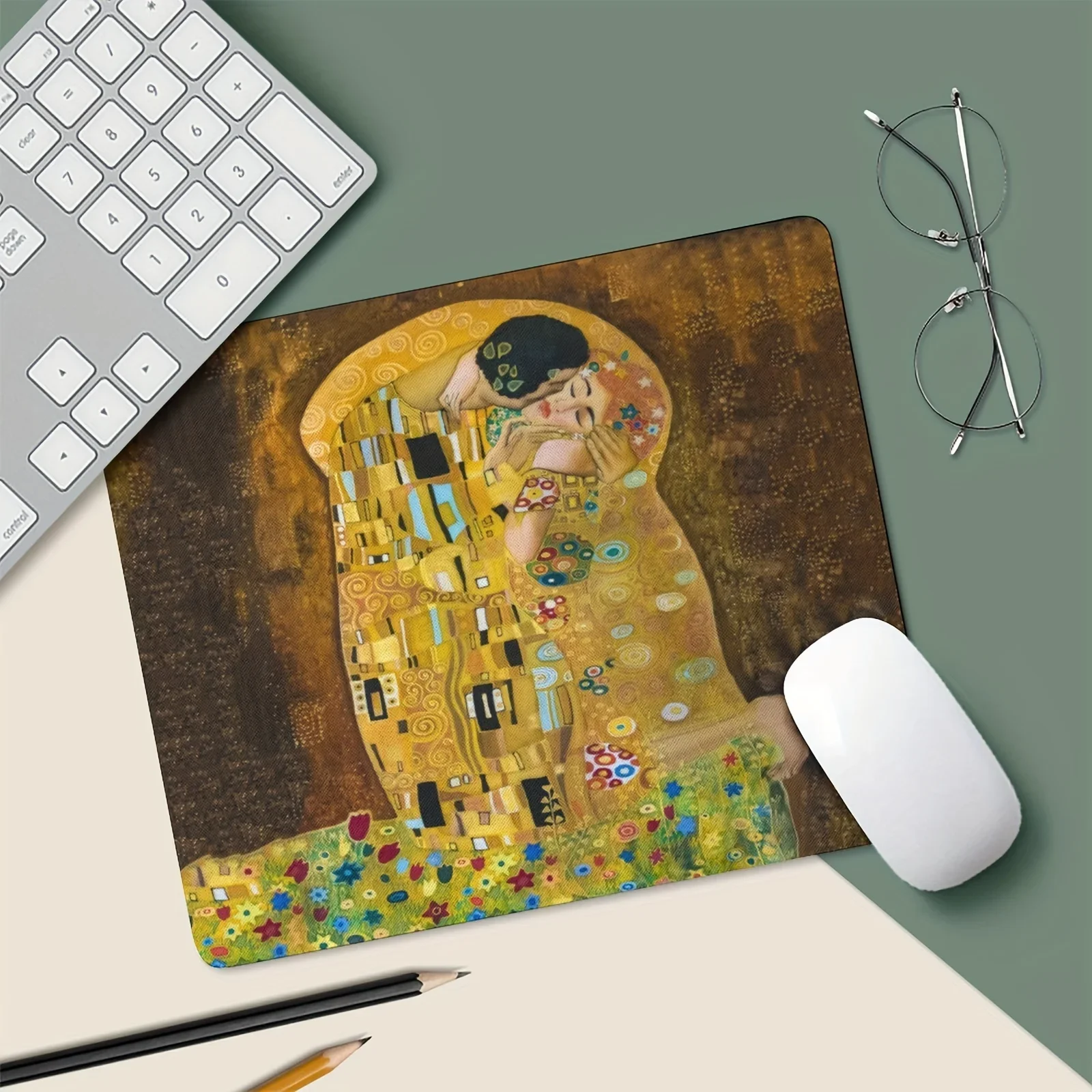 

Large Mouse Pad Gustav Klimts The Kiss Playmat Office Accessories Table Mat Rug for Mouse Pc Gamer Computer Desks Desk Mat