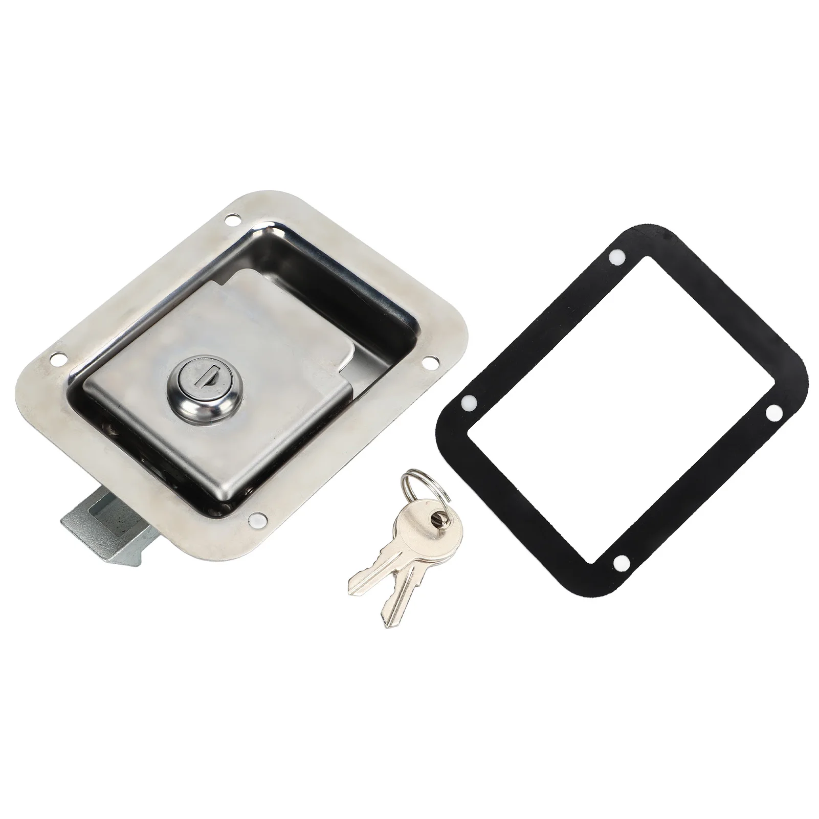 

Paddle Handle Latch 304 Stainless Steel Heavy Duty RV Door Lock with 2 Keys for Travel Trailer Camper Tool Box Latch