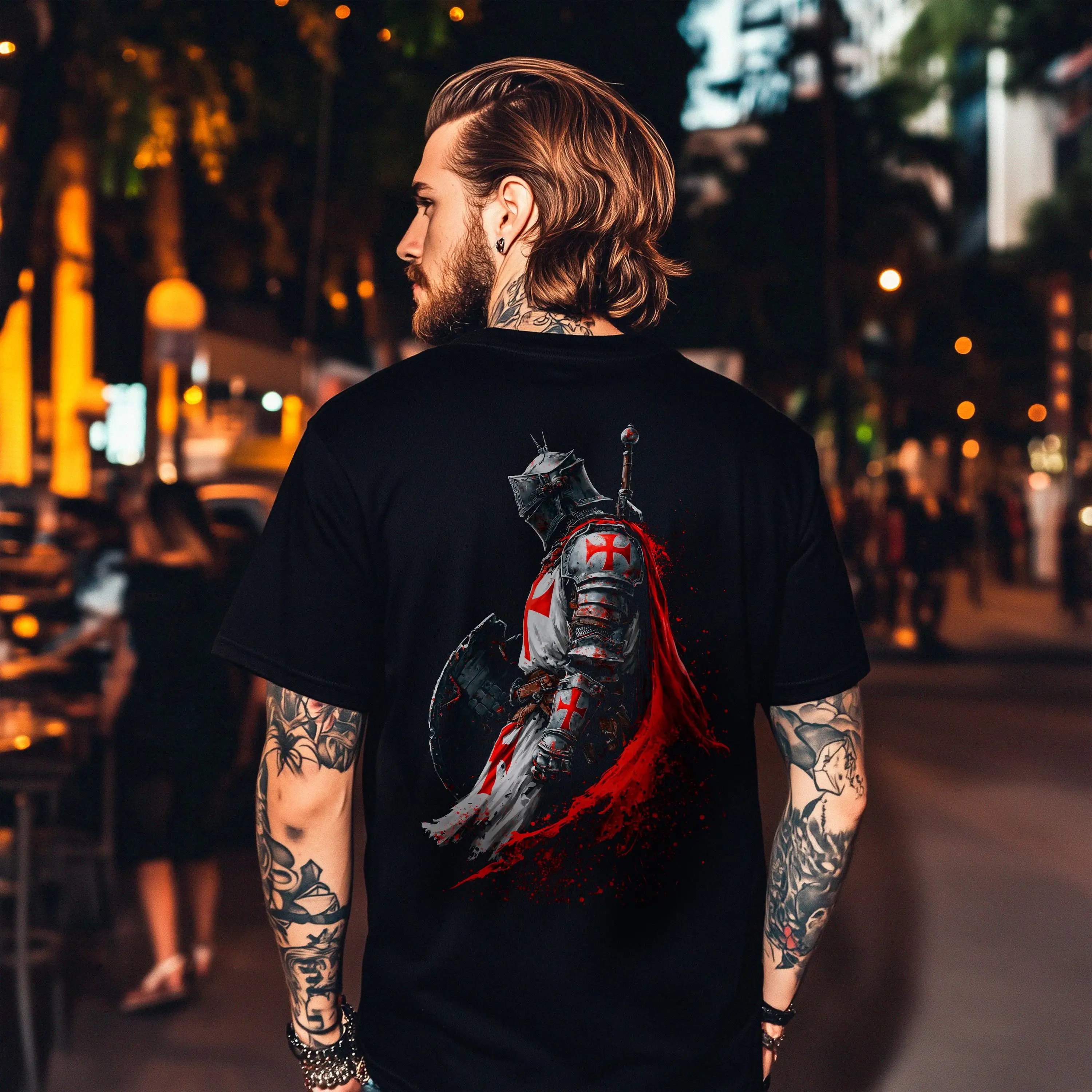 Knight Templar T-Shirt: Crusader Warrior Shirt | Medieval Armor Unisex Tee | Dark Gothic Knight