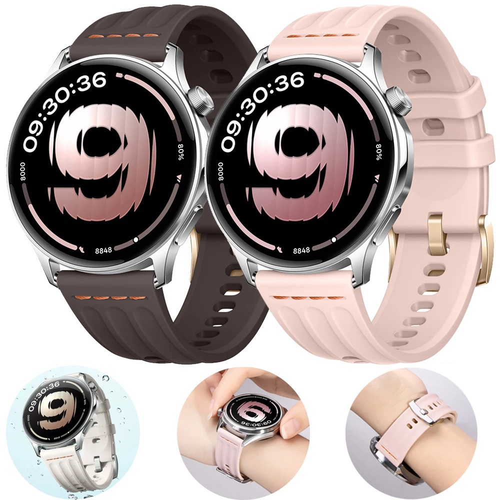 18mm 22mm Sport Silicone Band For OnePlus Watch Lite/OnePlus Watch 4 3 2 2R/OPPO Watch S X X2 X3 Mini 3Pro 4Pro Bracelet Correa