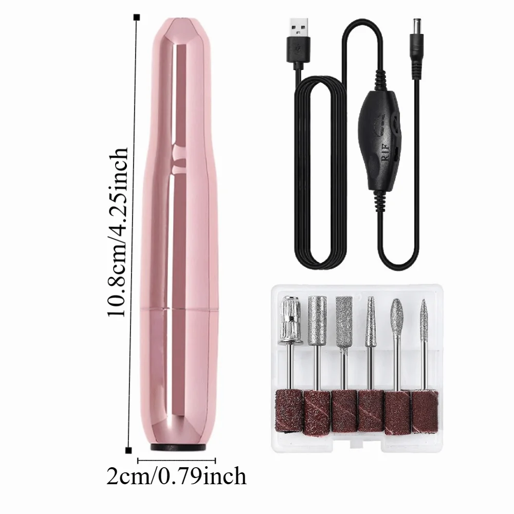 High-Speed Electric Nail Drill Machine Professional Portable Manicure Mill Equipment Multi-function Dead Skin Removal
