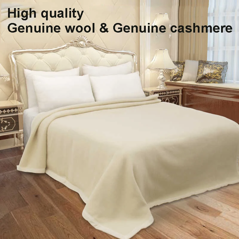 Cashmere Wool Blankets 70% Wool 30% Cashmere 1.5*2/1.8*2/2*2.3m Warm Comforter Thicken Wool Blankets For Winter Bedding Camping