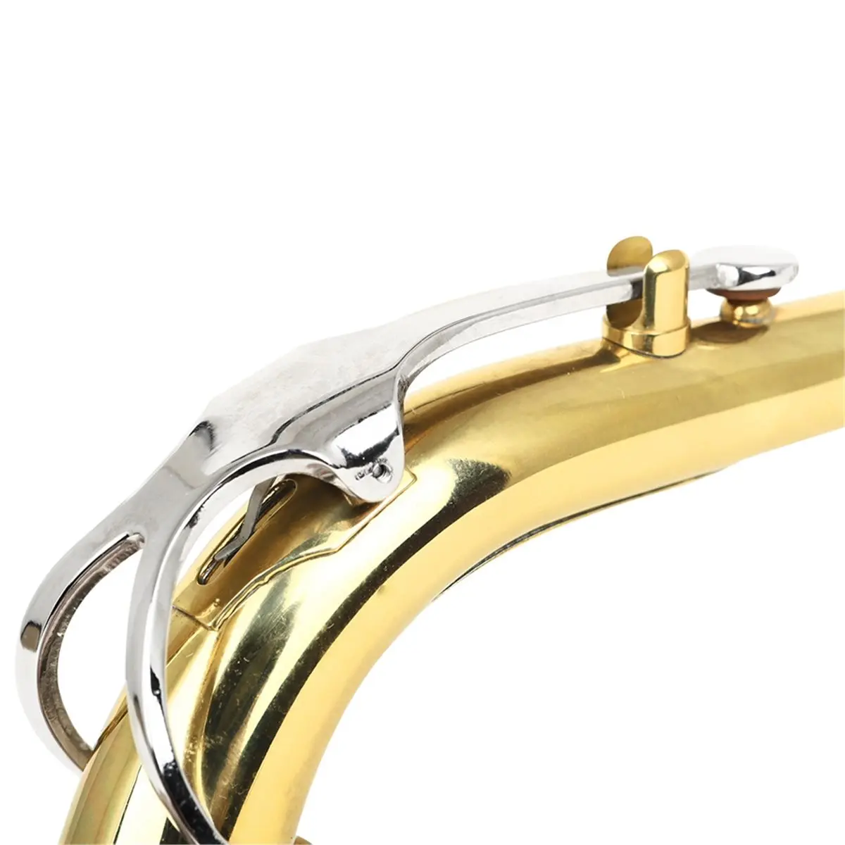 A08I Top-E Flat Alto Saxophone Bent Neck Brass Mouthpiece Bent Pipe Antique Saxophone Neck Instrument Accessories