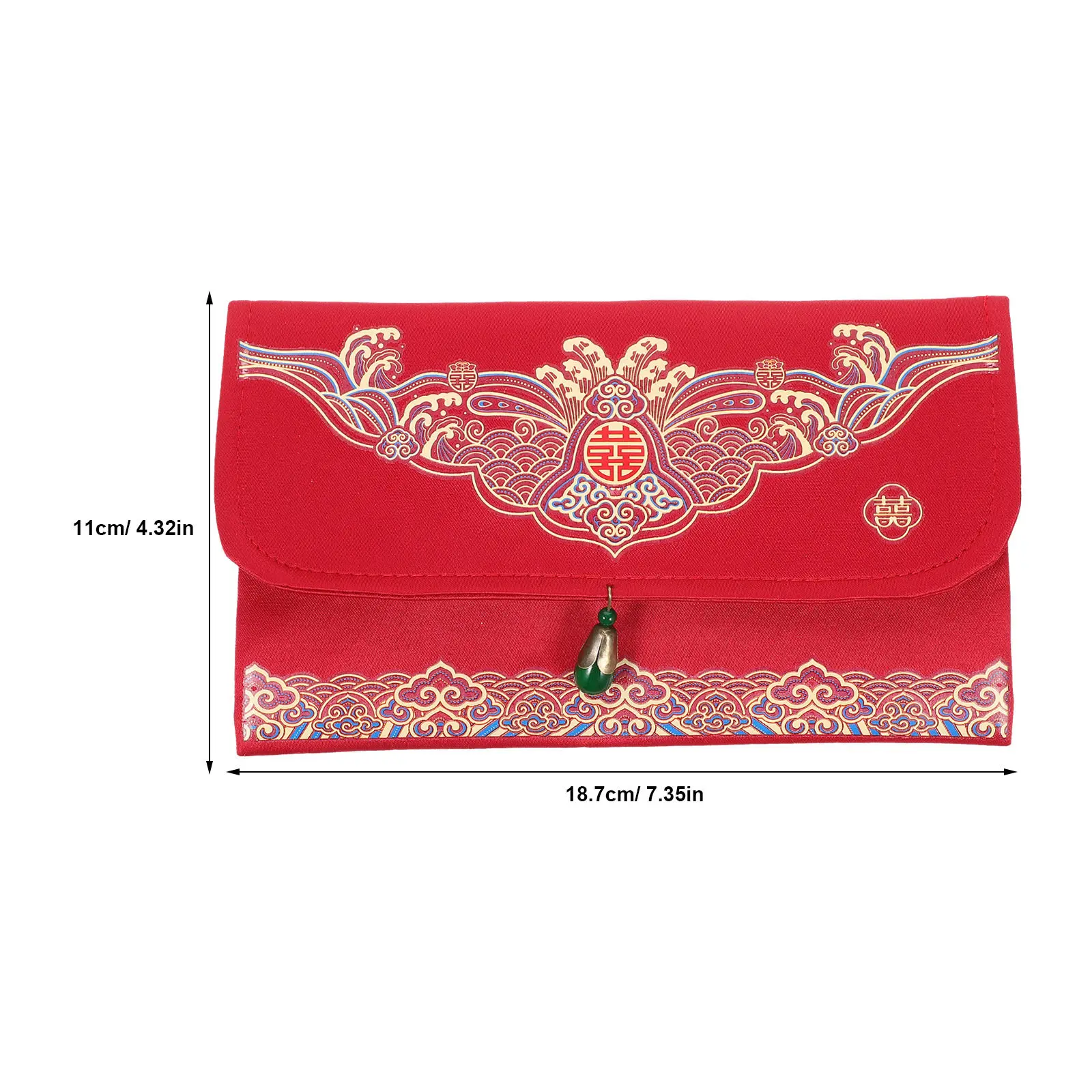 Elegant Chinese Style Red Envelope Wedding Money Packet Brocade Gift Bag for Bridesmaids Bridal Shower Wedding Supplies
