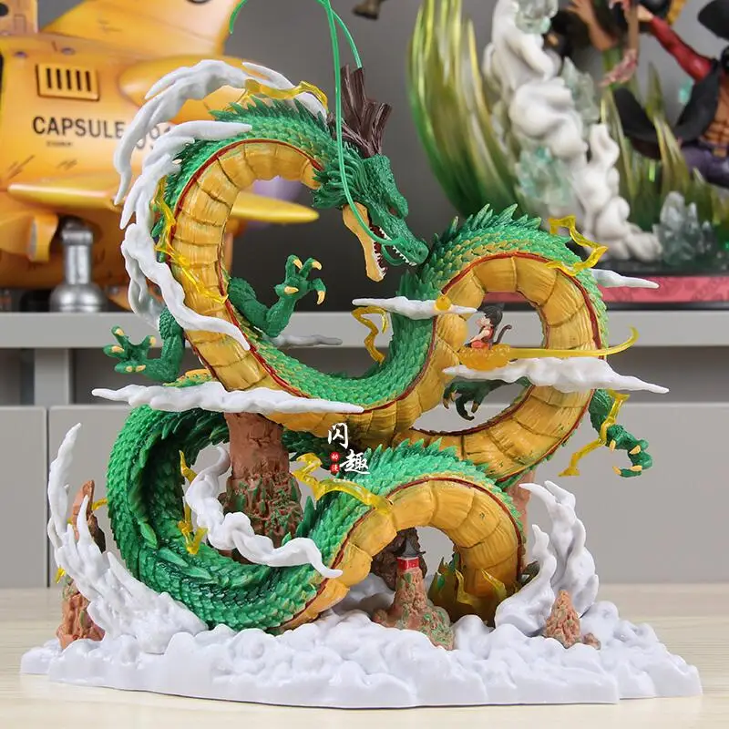 

22cm Dragon Ball Z Anime Figure Shenron And Little Goku Action Figurine Reduced Statue Collectible Model Decor Ornament Toy Gift