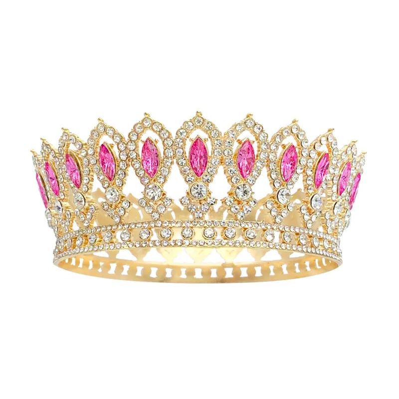 Fashion Gold Silver Color Tiaras And Crowns Crystal Rhinestone Princess Queen Diadems For Bride Women Wedding Hair Accessories