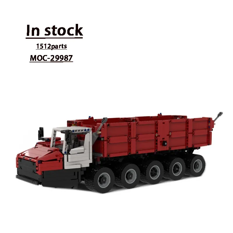 MOC-29987 Red New Cargo Transport Truck TH.680 Manual Version Building Block Model1512Parts Boys Kids Building Blocks Toys Gifts