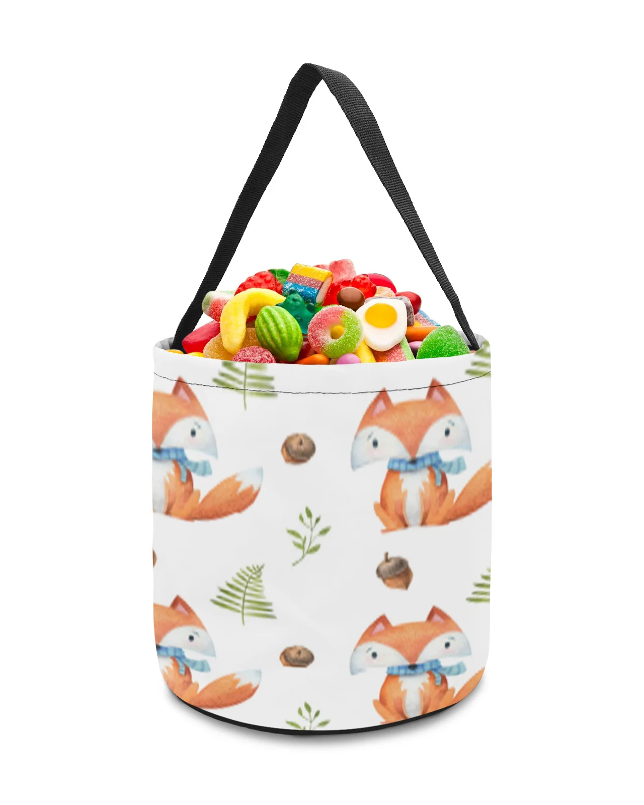 Little Fox Pinecone Cartoon Storage Basket Candy Bucket Portable Home Storage Bag Hamper For Kids Toys Party Decoration Supplies