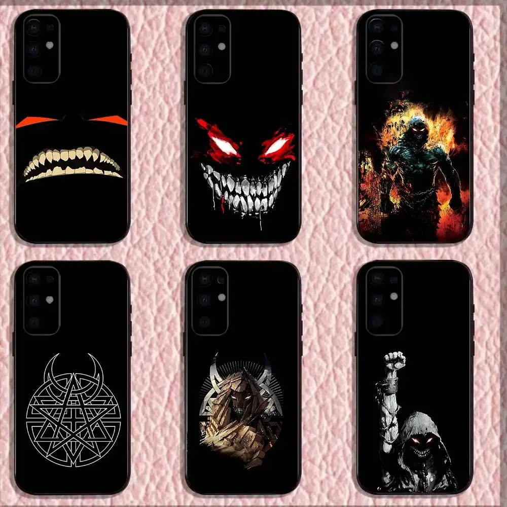

ROCK D-Disturbed Band Phone Case For Samsung S 25,24,23,22,30,21,10,9,Ultra,Plus,Lite,FE,4,5G Black Soft Case