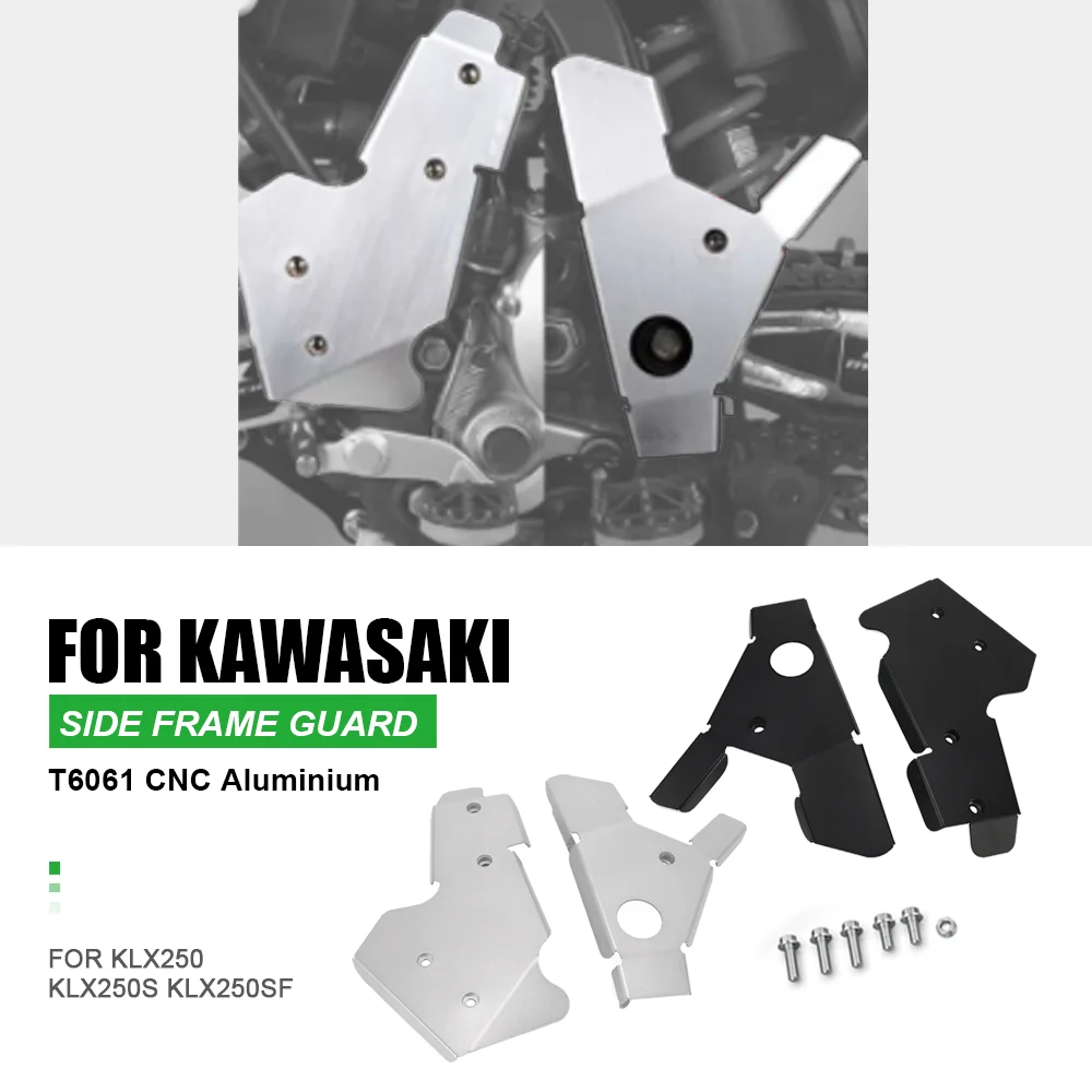 

For KAWASAKI KLX250 98-20 KLX250S KLX250SF 08-2016 D TRACKER 98-2007 D TRACKER X 2008-2016 Side Frame Guard Protection Cover