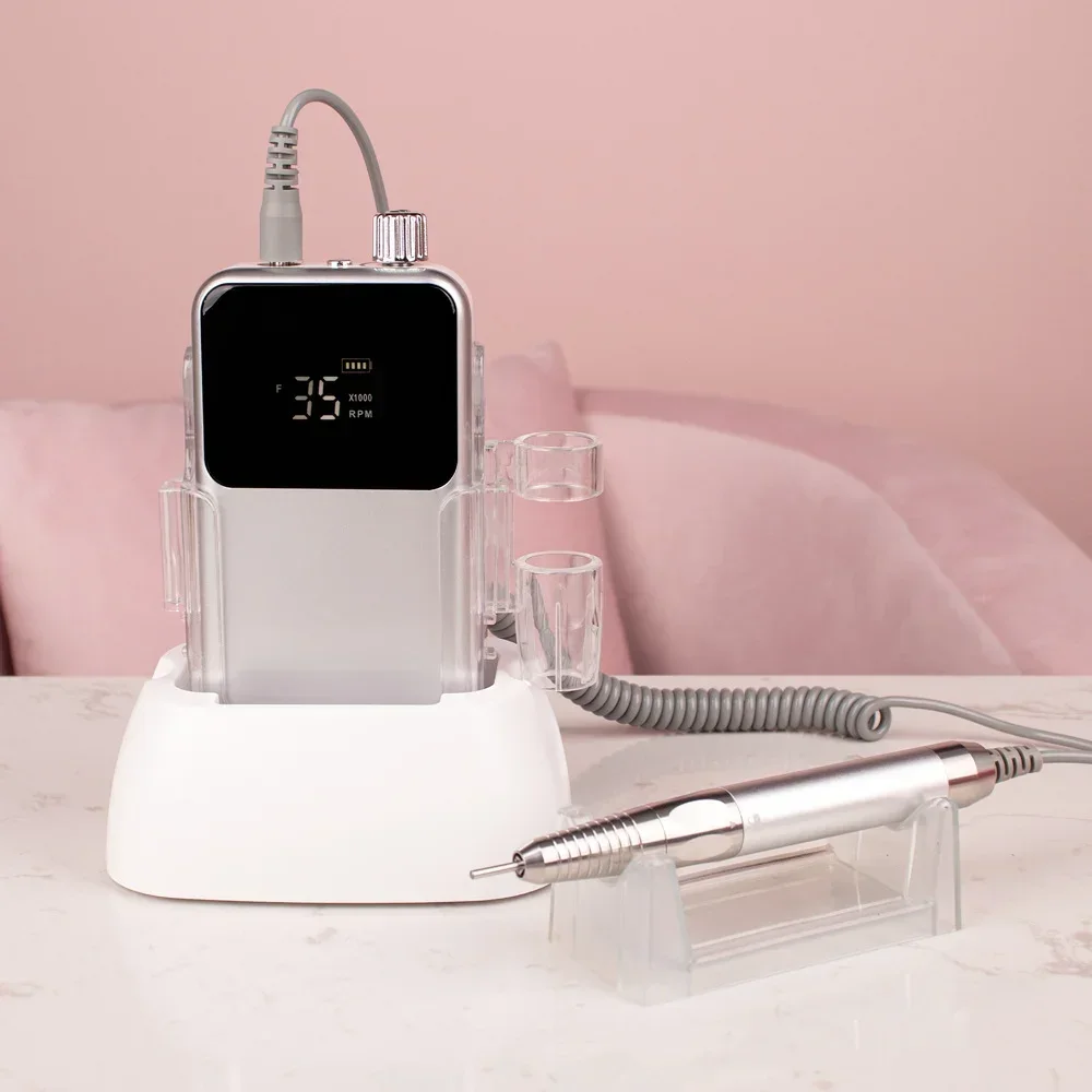 Lima per unghie portatile da 35000 giri/min trapano elettrico professionale ricaricabile per Manicure per trapano per unghie in Gel gadget per lucidare le unghie