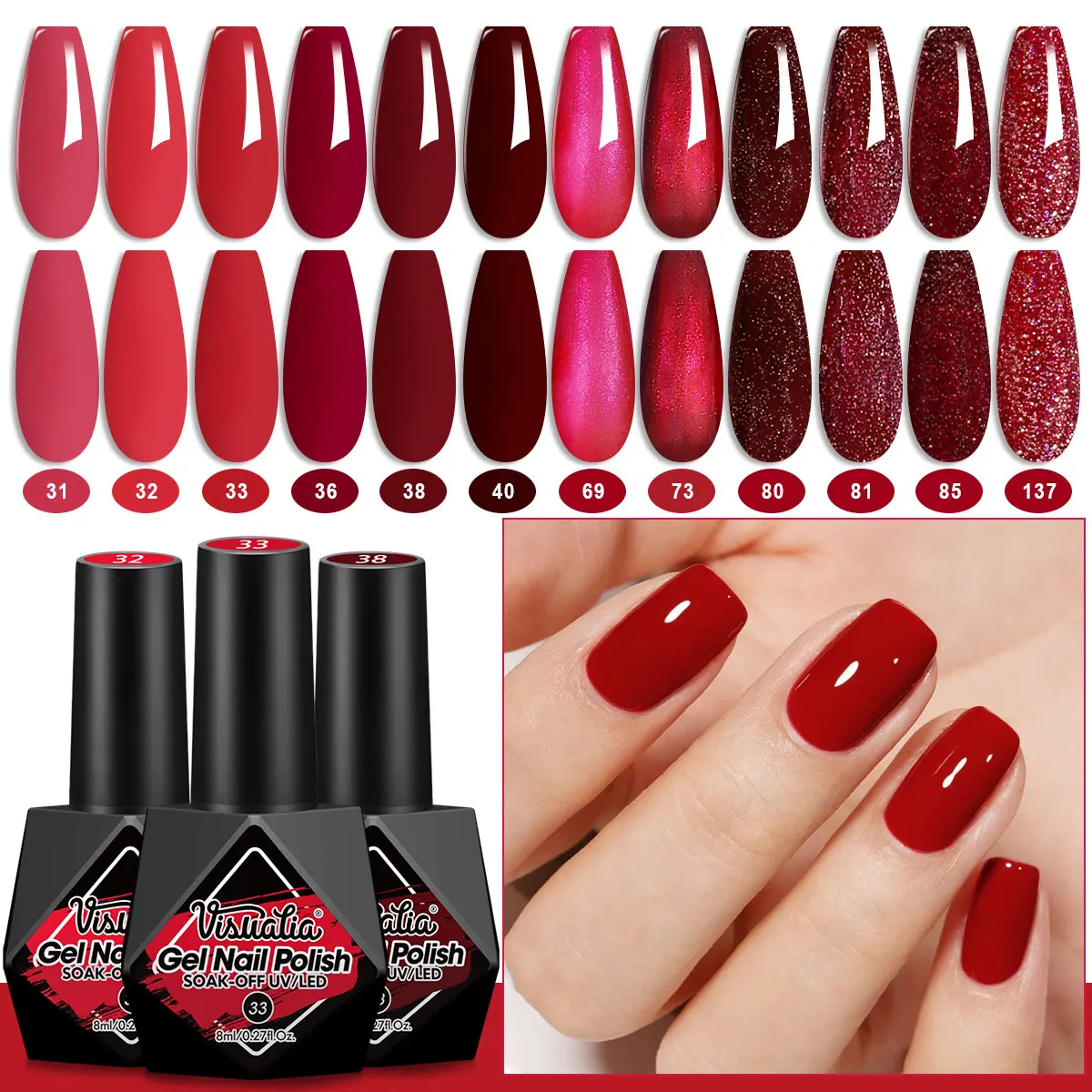 2 قطعة/4 قطعة جيل للأظافر مجموعة طلاء أظافر شبه دائمة الهجين هلام مسمار الورنيش معطف فوقي نقع قبالة UV LED مسمار الفن هلام #3