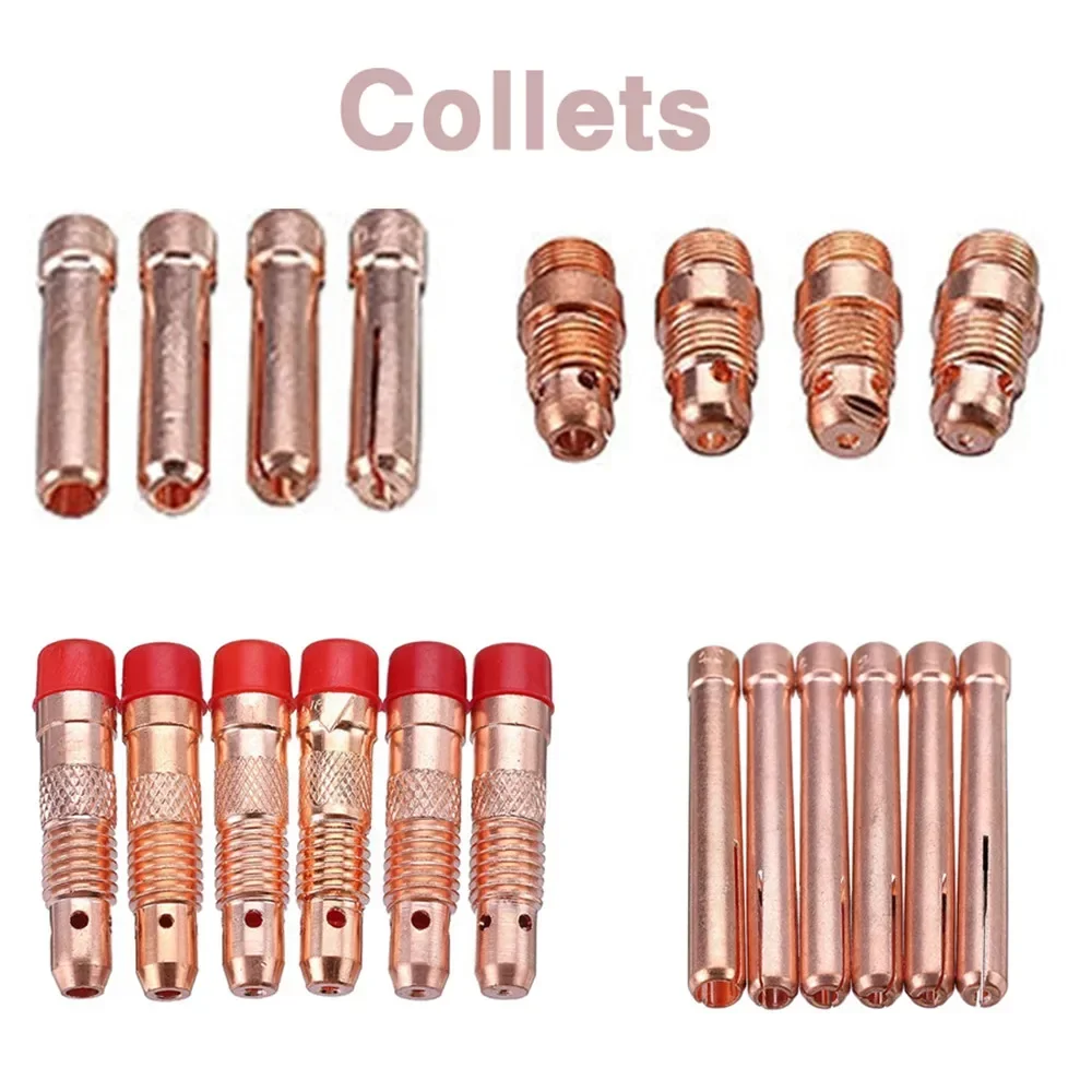 Imagem -03 - Tig Soldagem Tocha Corpo Peças Sobressalentes Kit Tampa Traseira Collet Acessórios Práticos Duráveis Lente de Gás para Wp17 Wp18 Wp26 50 Pcs