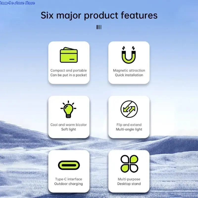 D0UA Professional Studio Quality Phone Individual portrait Light Attachment 3 Color Temperatures Portable Portable For