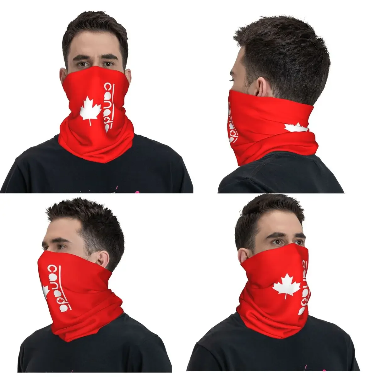 Canada Flag National Culture Bandana Neck Cover Printed Wrap Scarf Warm Balaclava Running For Men Women Adult Windproof