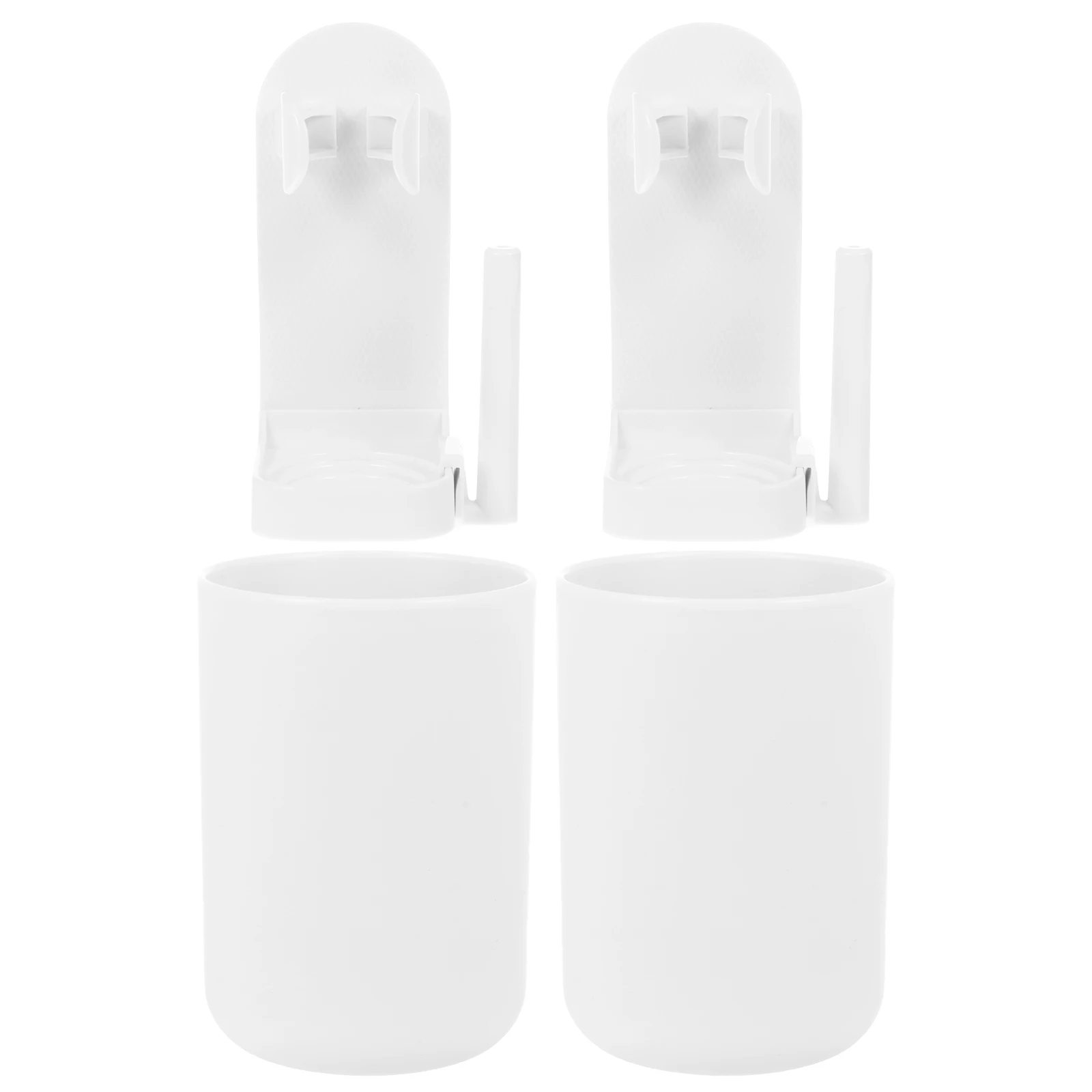 

Electric Toothbrush Holder 2 Sets Wall Mount Rack ABS Material Bathroom Accessory Space Saver Clean Design Fits Most