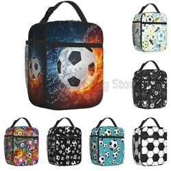 Sacos isolados de almoço de futebol para mulheres, Organizador Tote Térmico, lancheira reutilizável para meninas, escola, trabalho, piquenique, camping, viagem