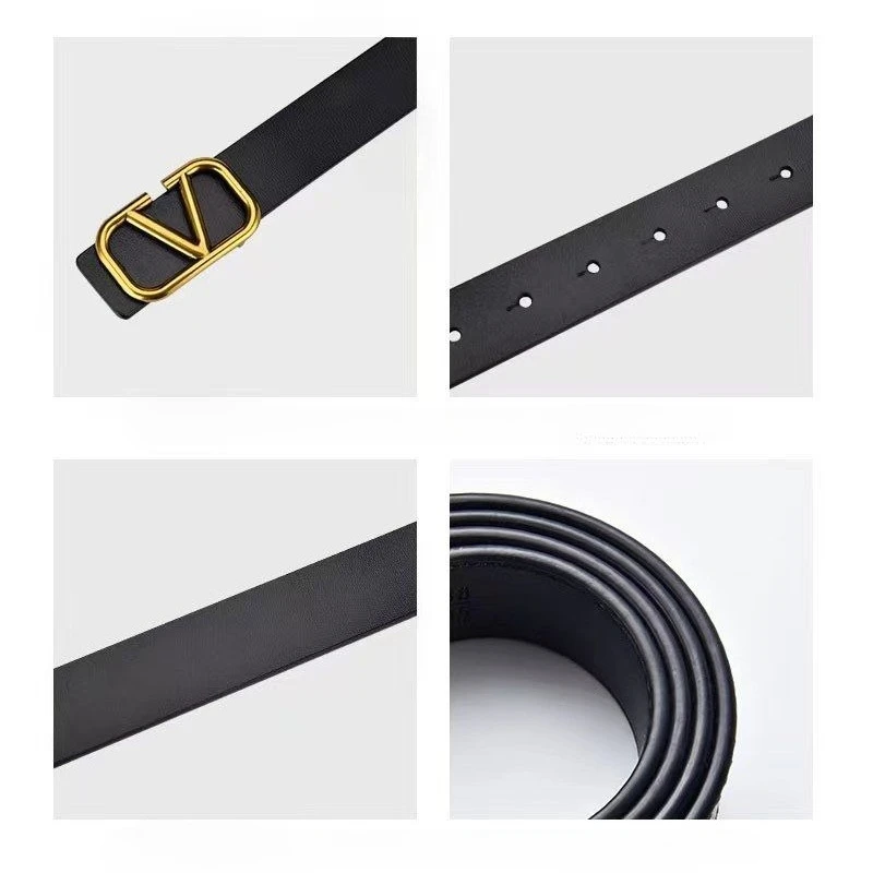 حزام نسائي، بسيط ومتعدد الاستخدامات، جينز عصري على الطراز الكوري، حزام مزخرف، حزام جلد أسود، حزام سروال نسائي