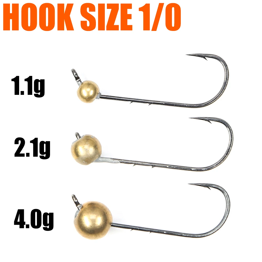 B&U 10 Stück Mini Micro Jig Kopfhaken Rockfish Freiliegender Kopfhaken Widerhaken Forelle Weicher Wurm Köder Jig Angelhaken Angelgerät – Detail 11