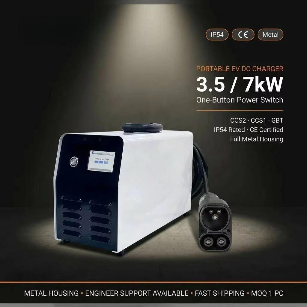 Mobile DC Fast Charger EV 3.5kW 7kW Switchable Portable Charging Station for Home Electric Vehicle Charging Use