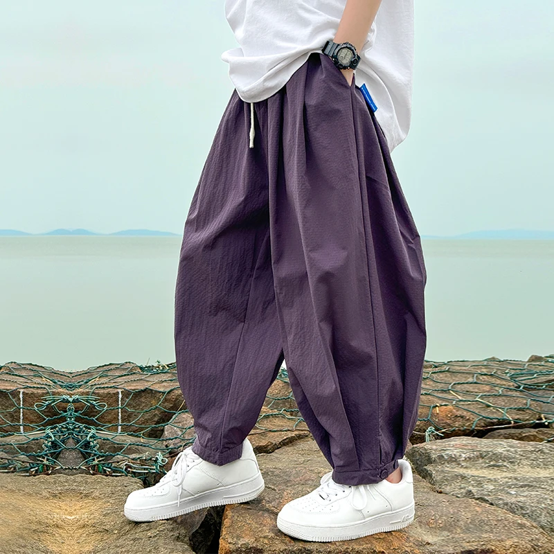 Summer Boys' Kids Baggy Pants Lightweight Stretchy Anti-Mosquito Trousers For Children Outdoor Activewear Quick-dry Track Pants