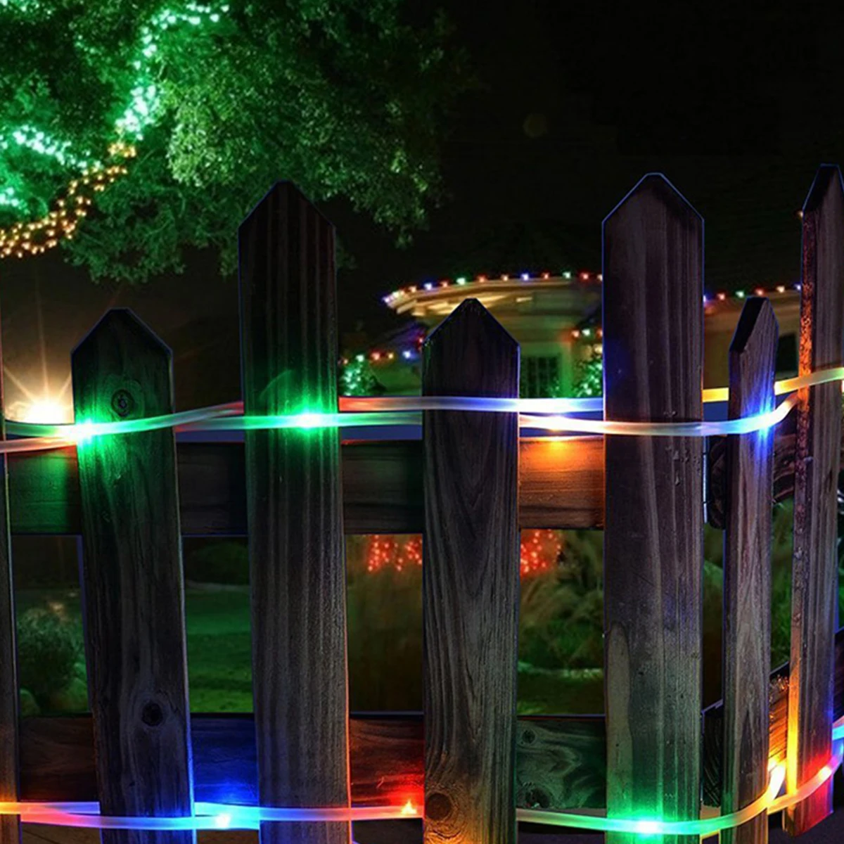 

LED Light String Holiday Solar Lights Powered Outdoor Colored Garden Waterproof
