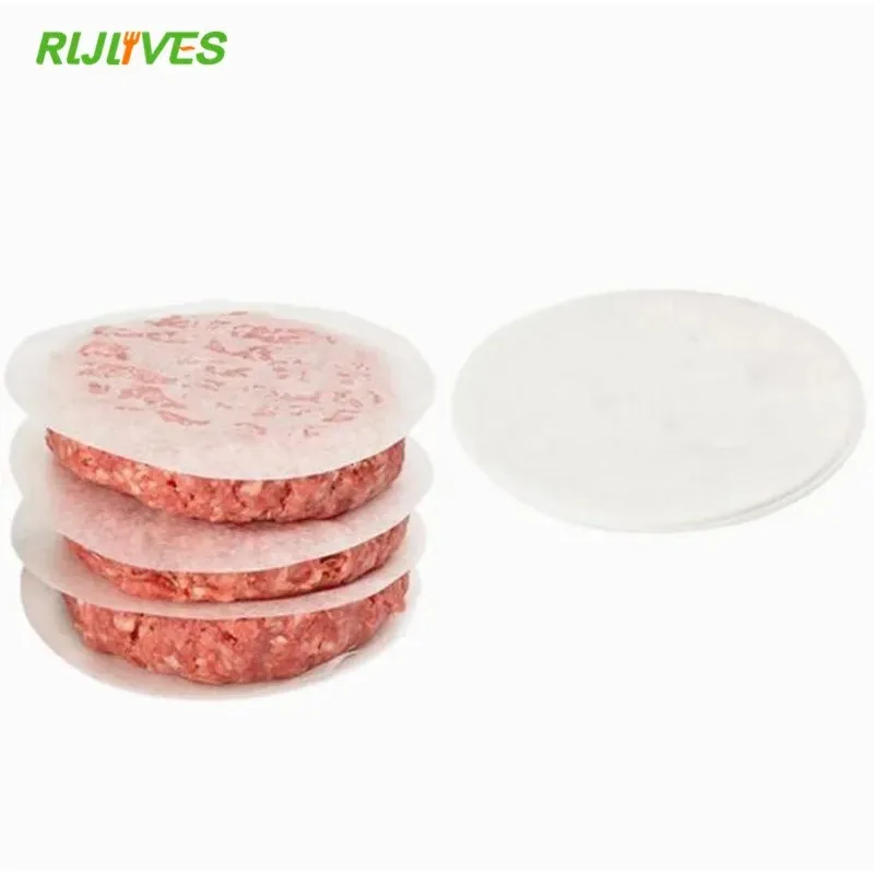 40pcs Hamburg Paper Non Stick Baking OilPaper for Burger Press BBQ Patty Maker Cookie Oven Kitchen Accessories