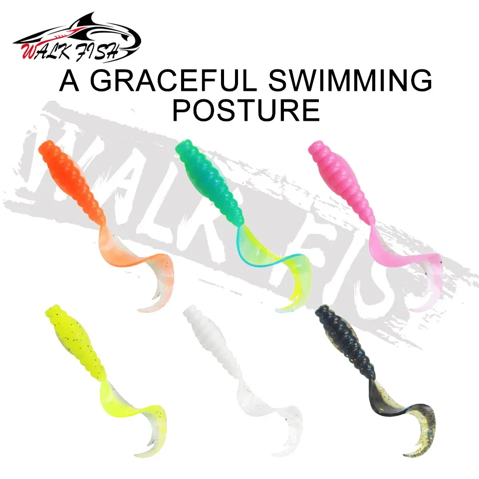 المشي الأسماك 10 قطعة جديد اليابان 55 مللي متر 75 مللي متر الصيد السحر دودة الطعوم الناعمة عمل جيد السباحة عالية الجودة الاصطناعي شكل باس لينة إغراء