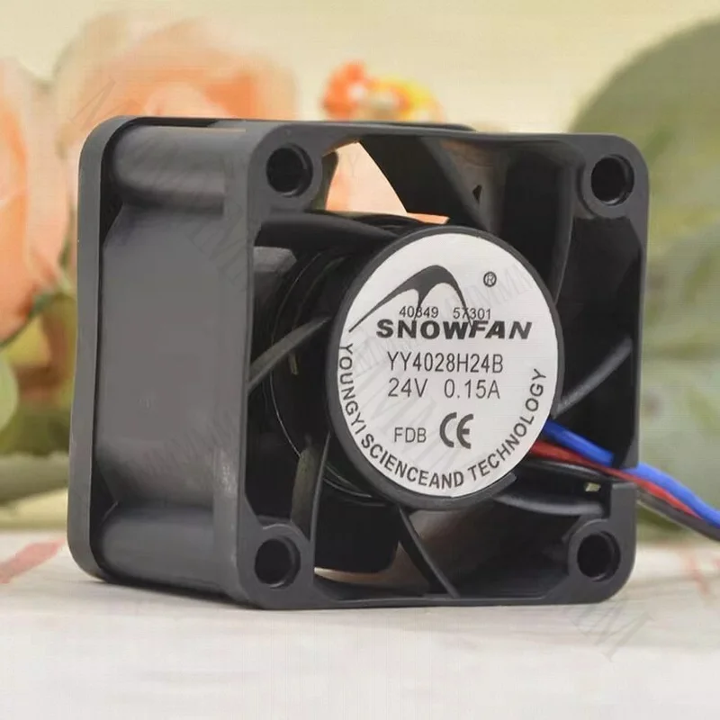 TT  SNOWFAN YY4028H24B 4028 24V 0.15A 4CM 3-Wire Dual Ball Inverter Cooling Fan