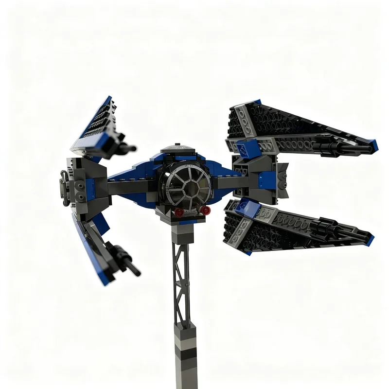 228PCS MOC Star Battle TIE Interceptor 6206 Updated Space Fighter Model Custom Building Blocks DIY Creative Ideas Birthday Gift