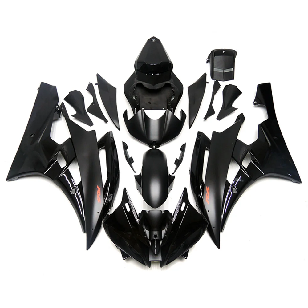 

New ABS Plastics Whole Motorcycle Fairings Kits For Yamaha YZF-R6 06 07 YZF 600 R6 2006 2007 Injection Full Bodywork Black