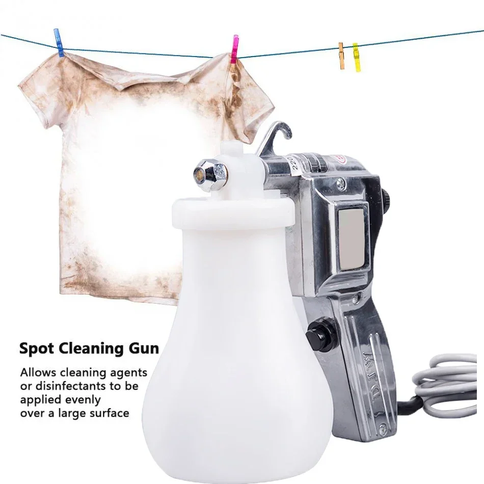 Pistola de limpieza de aerógrafo, limpiador de polvo de ropa a presión ajustable, CA 220V, 40W, textil eléctrico, eliminación de manchas, Plug2020