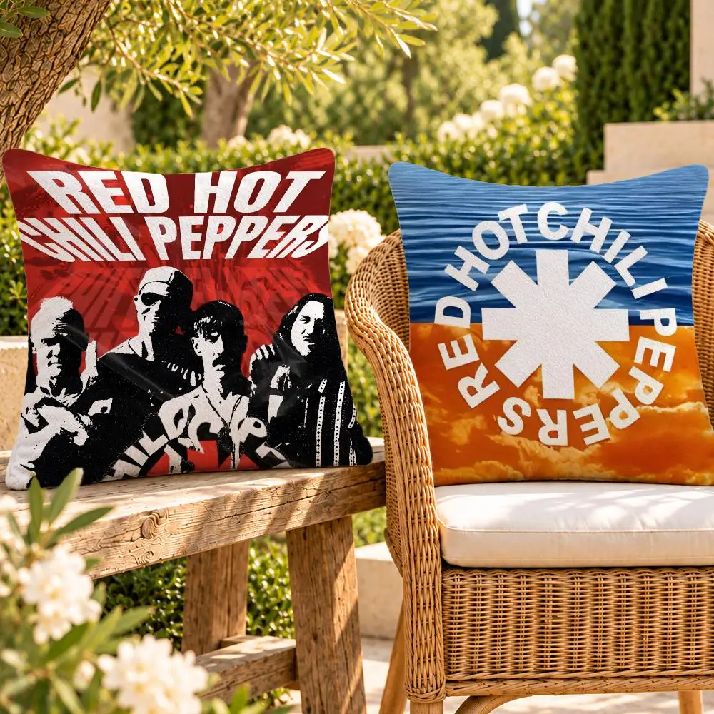Band Funk Red Hot Chili Peppers Cushion Cover Soft Plush Throw Pillow Cover Washable Sofa Bed Patio Chair Home Decor