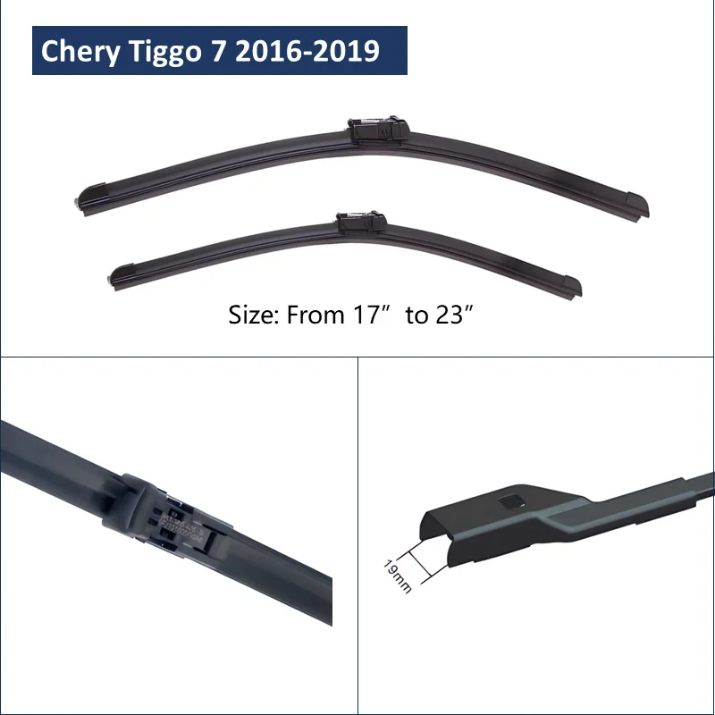 Car Wiper Front Wiper For Chery Tiggo 7 7Pro 7pro max 2016-2023 Windshield Windscreen Window Rain Brushes 23